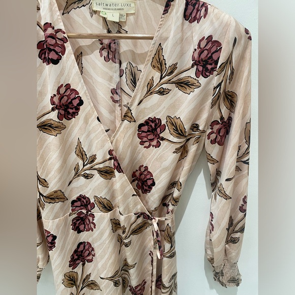 Flower mini dress string waist Size L - Picture 2 of 4